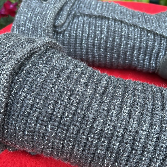 UGG Cardi Gray Fold Down Knit Sweater Boots - Picture 6 of 17